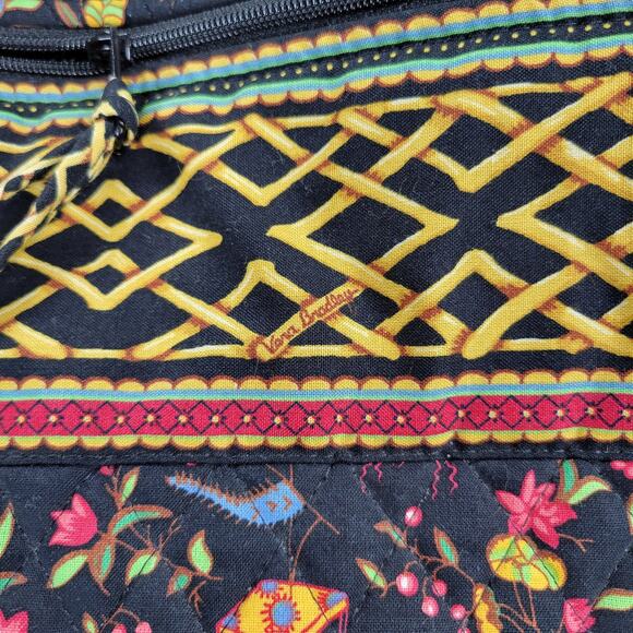 Vera Bradley Ming Garment Bag Black Quilted Floral Asian Travel Luggage Carry On - Picture 12 of 16